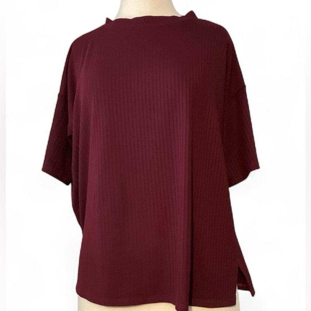 Polagram Burgundy Blouse View 2